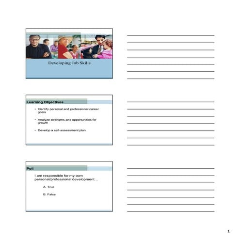 Developing Job Skills