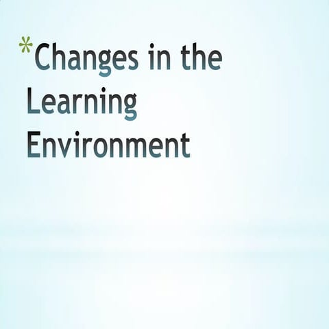 Developing learning spaces presentation