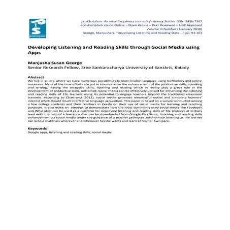 Social Media and Language Learning | PPTX