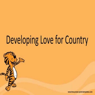 Developing love for country