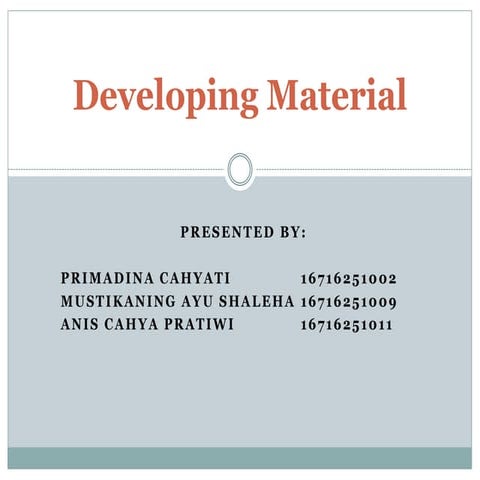Developing material