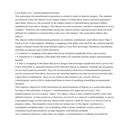 Developing mathematics curricula