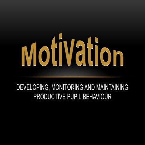 Developing, monitoring and maintaining productive pupil behaviour