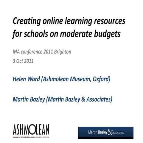 Developing online learning resources for schools on a budget