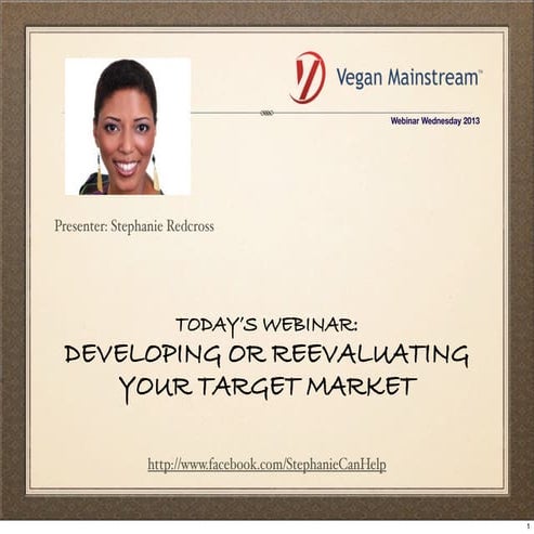 Webinar Wednesday: Developing or Reevaluating Your Target Market