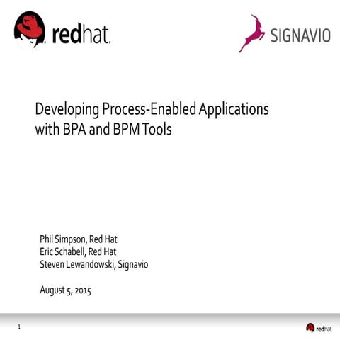 Developing process-enabled applications with BPA and BPM tools | PPTX