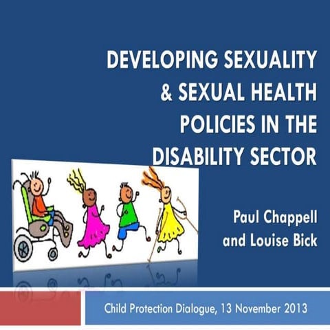 Developing sexuality and sexual health policies in the disability sector 