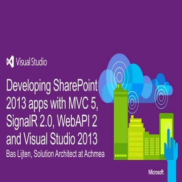 Developing share point 2013 apps with mvc 5, signalr 2.0, webapi 2 and ...
