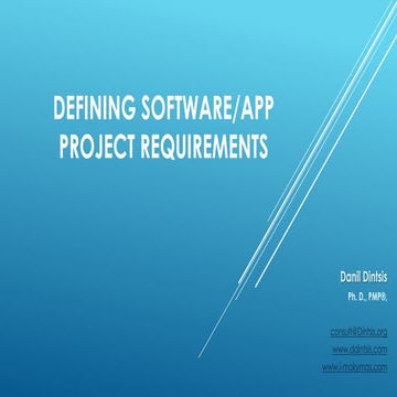 Developing software/App requirements specification