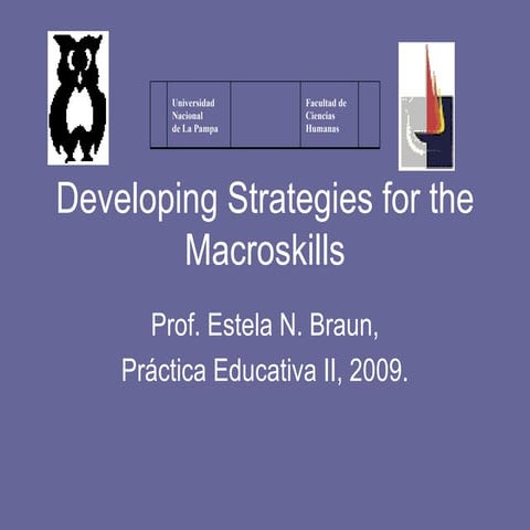 Developing Strategies for the Macroskills