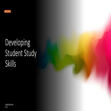 Developing Student Study Skills in Further Education