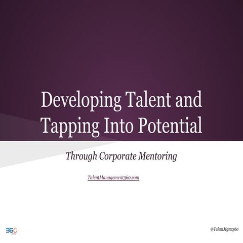 Developing Talent and Tapping into Potential Through Corporate Mentoring