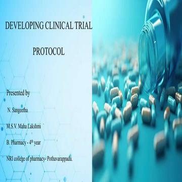 DEVELOPING THE CLINICAL TRIAL PROTOCOL | PPT | PPTX | Pharmaceutical ...