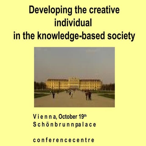 The creative individual in the knowledge-based society