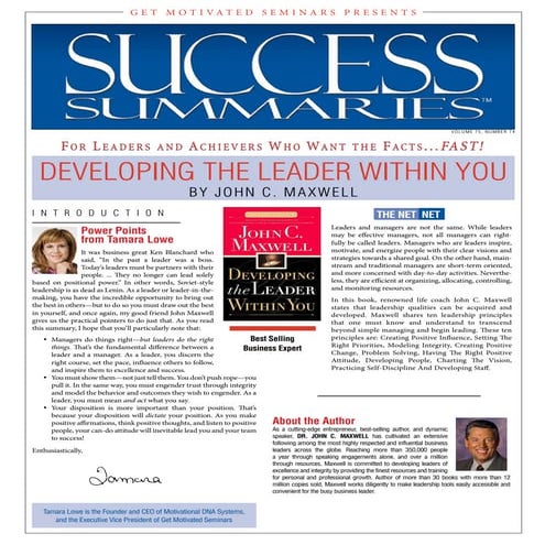 Developing the leader within