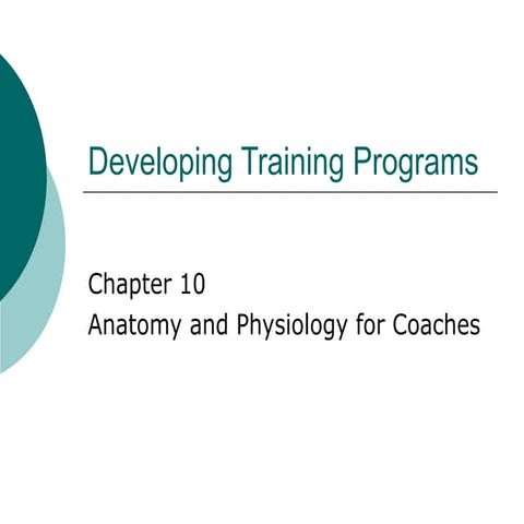 Developing training programs