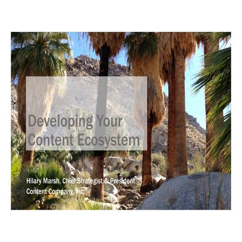 Developing your content ecosystem