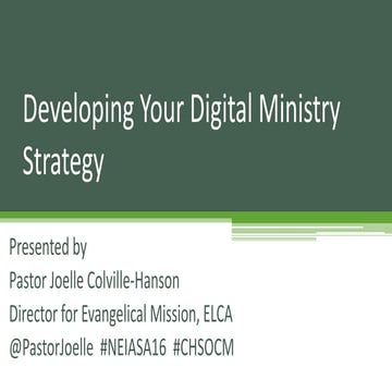 Developing your digital ministry strategy