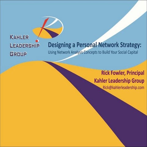 Developing Your Personal Network Strategy