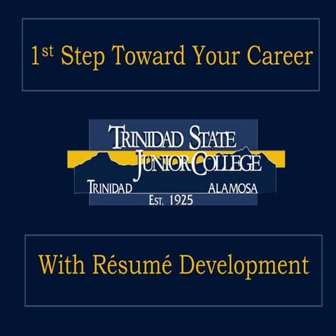 Developing your Resume