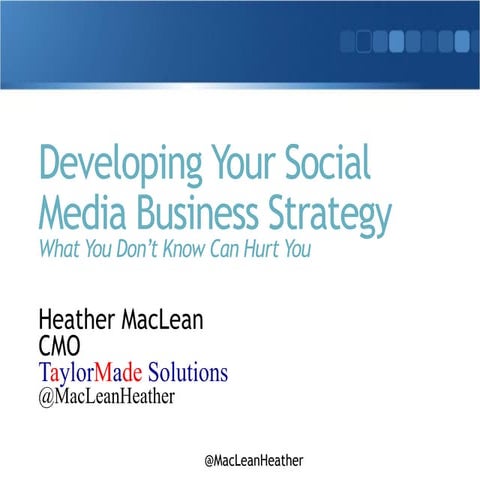 Developing Your Social Media Business Strategy