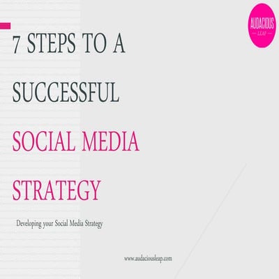 Developing your social media strategy in 7 steps