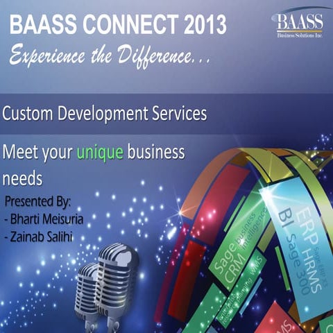 BAASS Connect 2013 Development Solutions for your Business