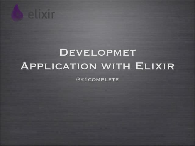 Development app-with-elixir