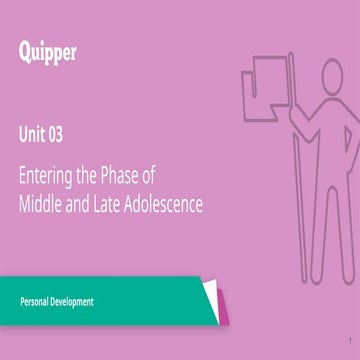 Personal Development in Middle and Late Adolescence: Cognitive and ...