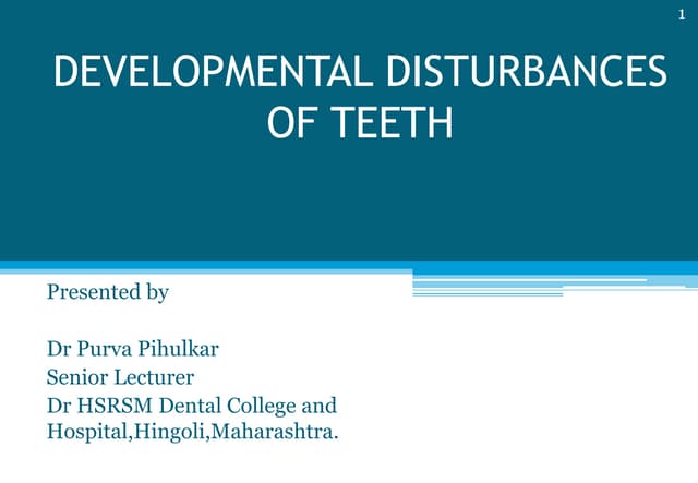 Developmental disturbances shape, size and number of the teeth | PPTX