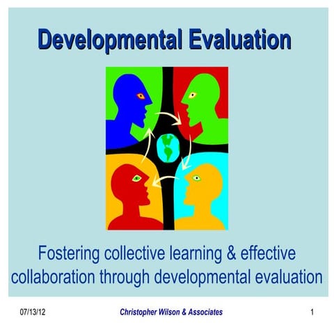 Developmental evaluation learning as you go