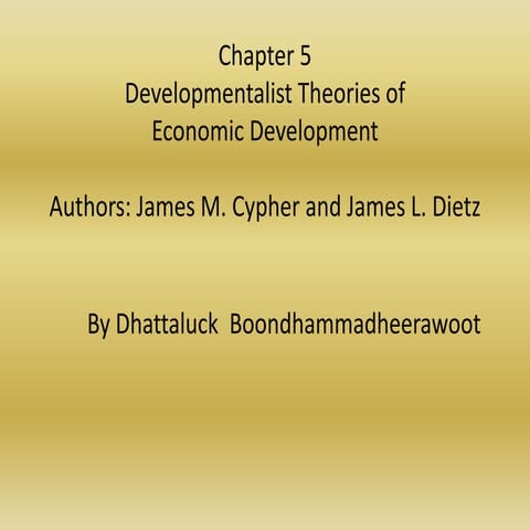Developmentalist theories of economic development 