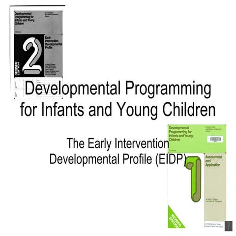 Developmental Programming For Infants And Young Children | PPT