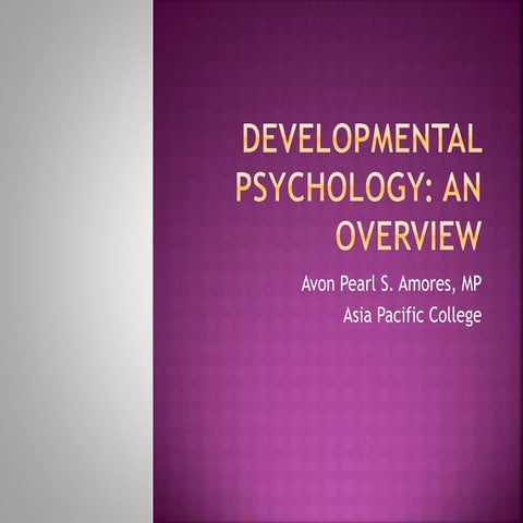 Developmental psychology