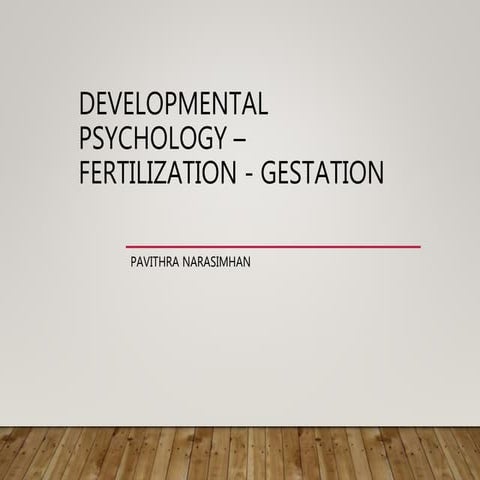 Developmental psychology - Unit 1