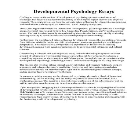 Developmental Psychology Essays.pdf