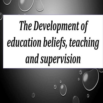 Developmental supervision