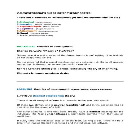 Developmental theories