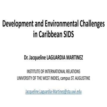 Development and environmental challenges in Caribbean Sids