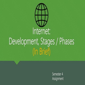 The Stages Phases of Internet Development PPT