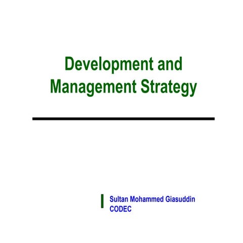 Development And Management Strategy Manik