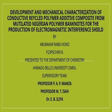 Development and Characterization of Conductive Recycled Polymer ...