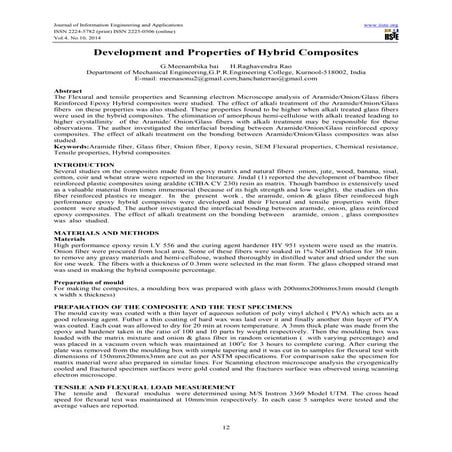 Development and properties of hybrid composites