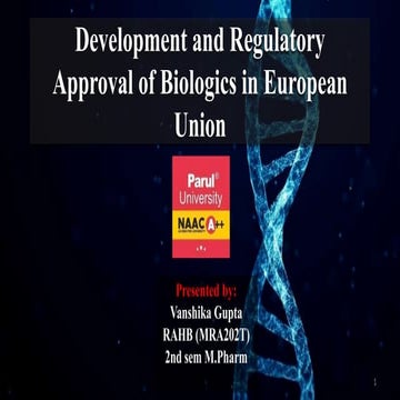 Development and Regulatory Approval of Biologics in European Union (Investiga...