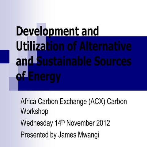 Development and Utilization of Alternative Energy Sources