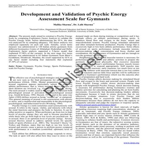 Development and validation of psychic energy | PDF