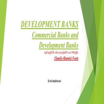 Development Banks - tamil ppt