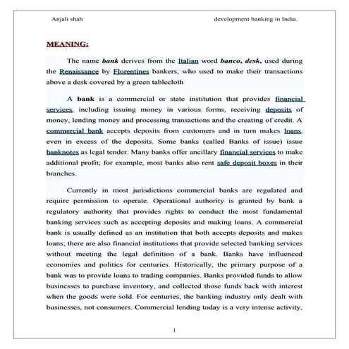 Development bank in india