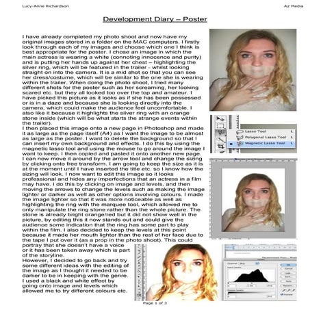 Poster Development Diary 