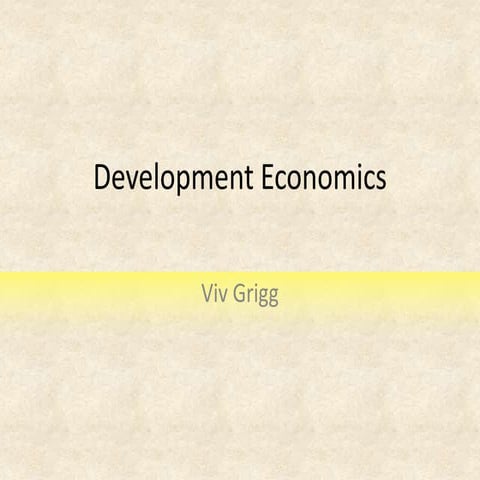 TUL 560-7 Development Economics